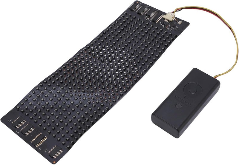 Focket Flexible LED Display, Programmable HD Full Color Screen with 12x32 Resolution for Bags Hats Glasses with APP Control and RGB LED Beads - Image 1